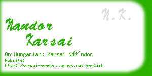 nandor karsai business card